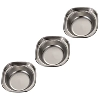 sauce dish stainless steel 3pcs dipping saucers reusable seasoning dishes mini dipping bowl appetizer plates 3pcs stackable and