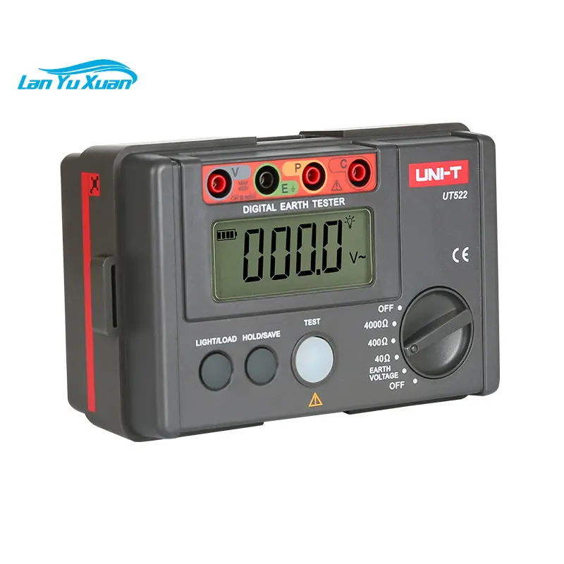

UNI-T UT522 Digital Earth Ground Meter 0-400V 0-4000 ohm AC Insulation Resistance Tester with Data hold & lcd backlight display