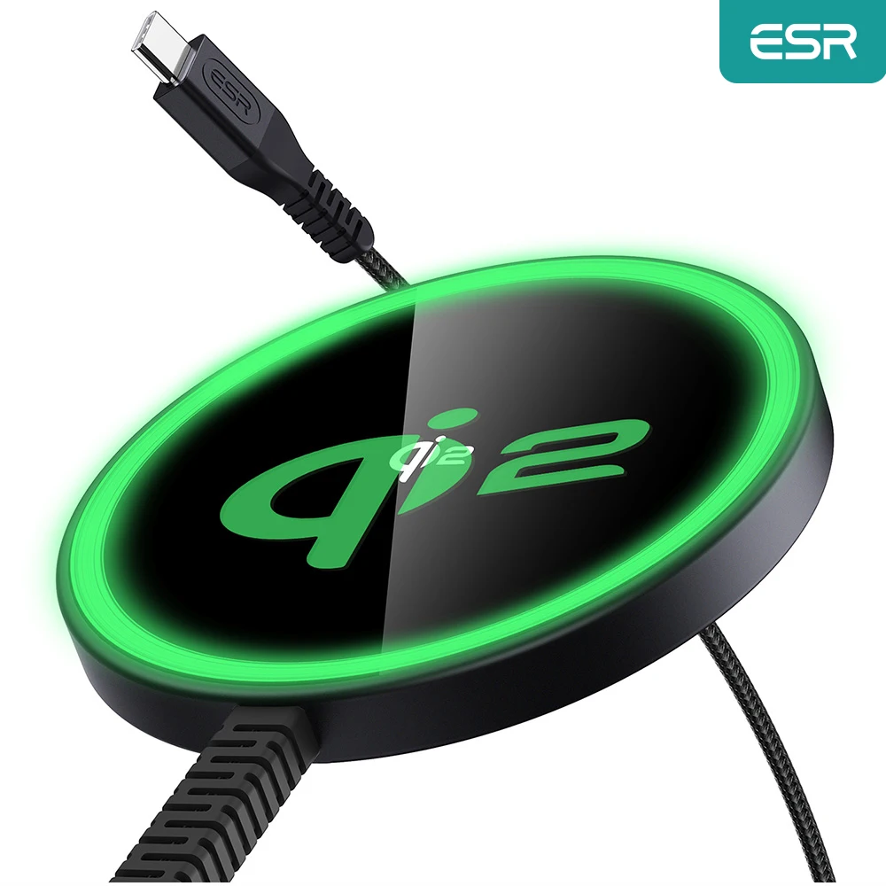 Мини-беспроводное зарядное устройство ESR HaloLock Qi2, 15 Вт, 7,5 Вт ...