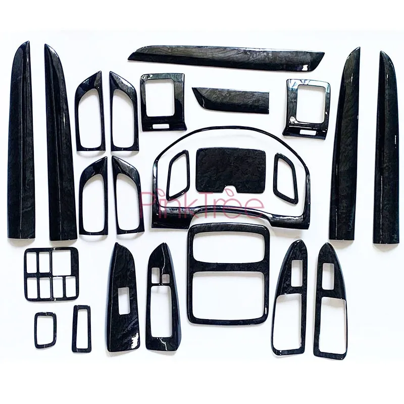 

Car Styling 2003-2009 For Toyota Land Cruiser 120 Prado FJ120 Interior Black Wooden Color Moulding Trim Panel Decoration Cover