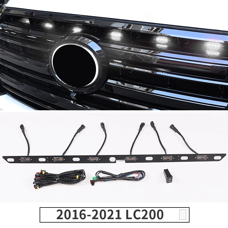 

2008- 2021 Toyota Land Cruiser 200, Модифицированная лампа, двухцветная передняя противотуманная фара LC200, декоративные аксессуары 2020 2019 2018 2017 2016 2014 2013 2012 2011 2010