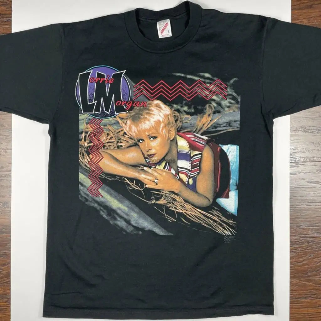 Винтажная музыкальная футболка Лори Моргана большие размеры Сделано в США |