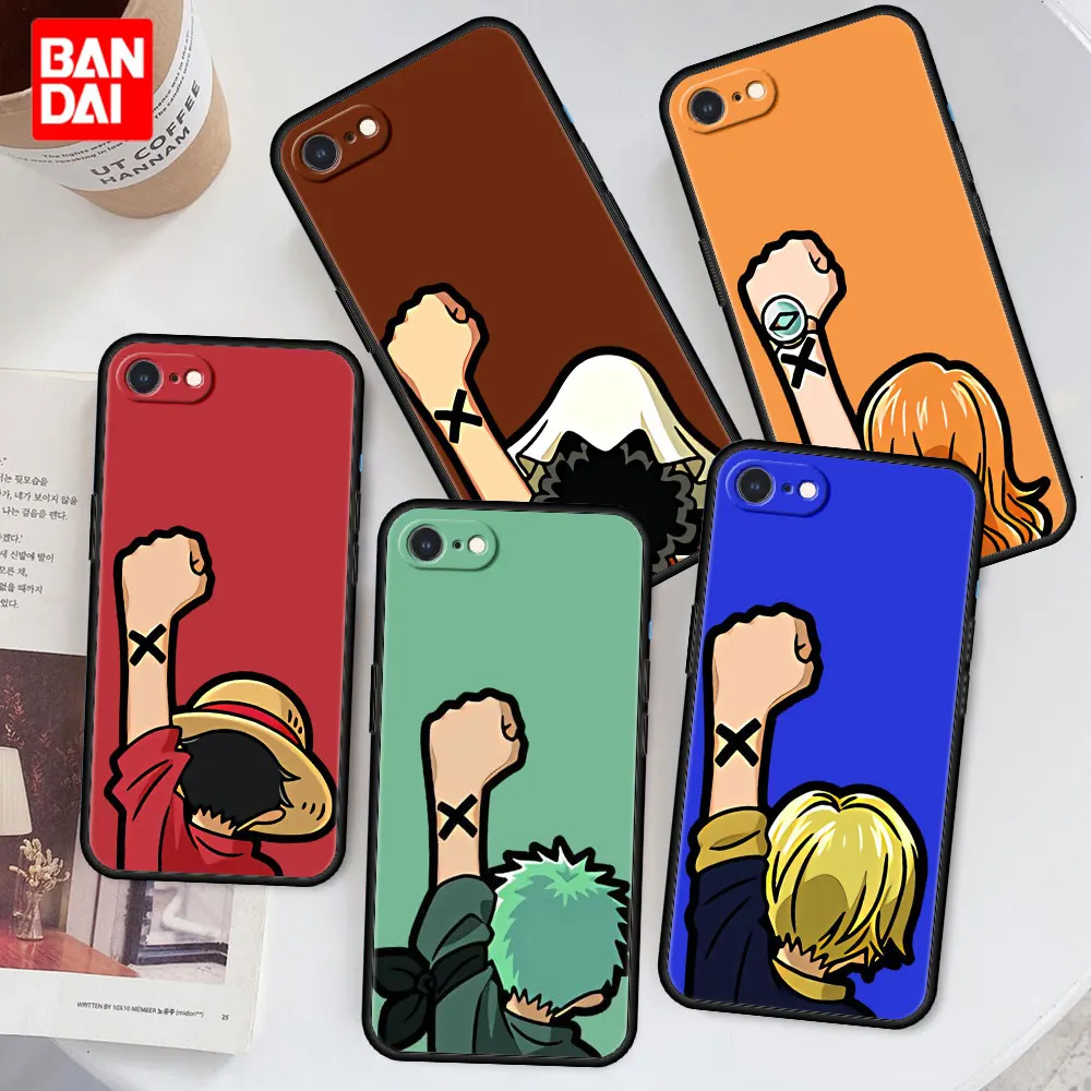 

Cover Case for iPhone SE 6 6S 7 8 Plus X XS XSMax XR 6Plus 6SPlus 7Plus 8Plus Trend Shell Fashion Japan One Piece Cute Anime