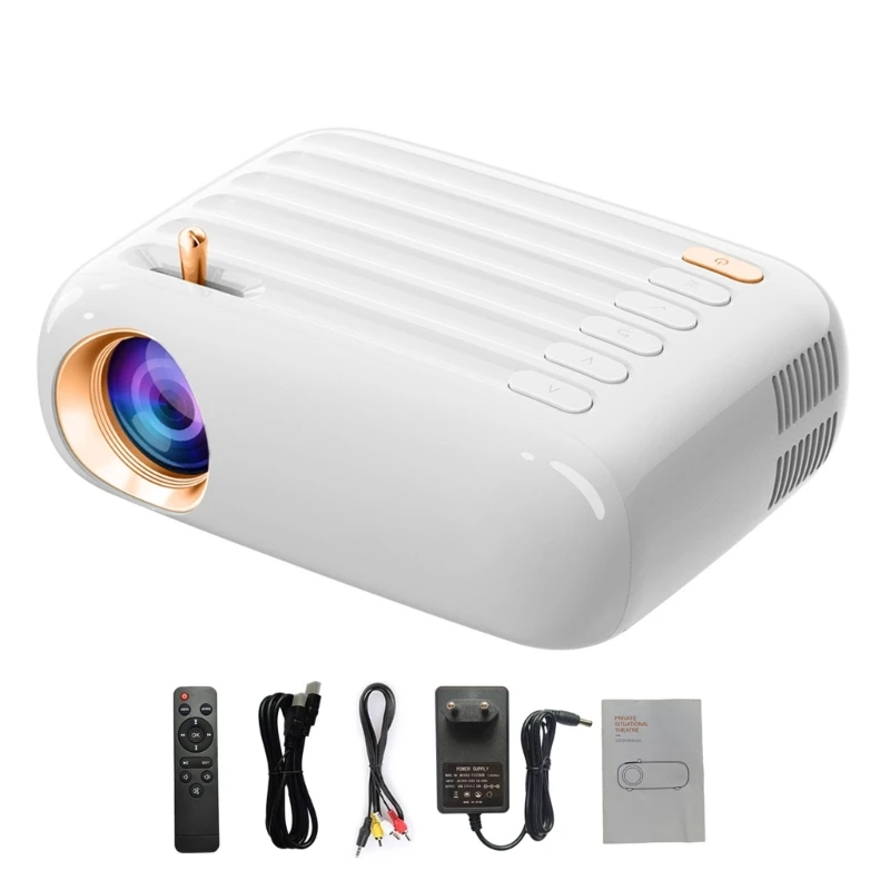 

V1 Mini LED Projector Native1280x720Pixels Support 1080P USB Video Audional Player Portable Media Player Y98A