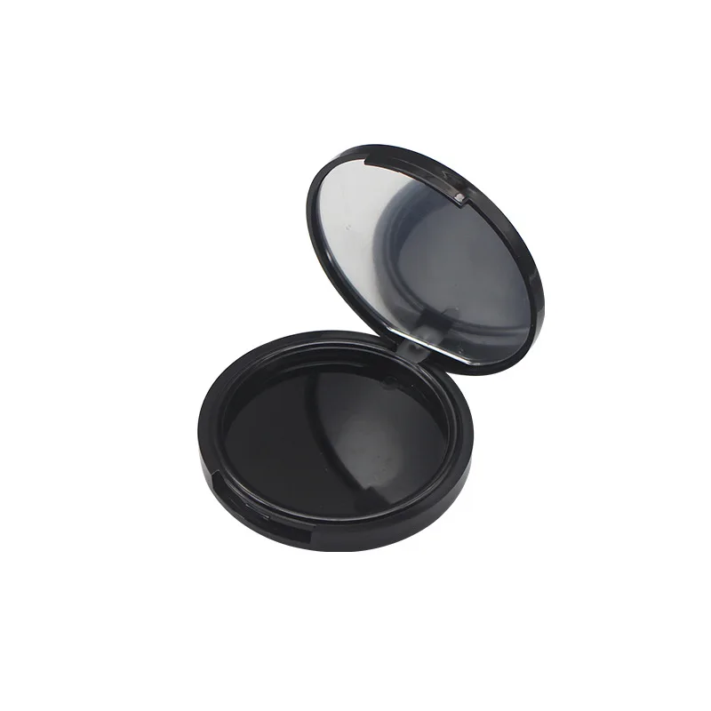 30 шт./лот диаметр 59 мм пустые круглые румяна с зеркалом черная откидная крышка