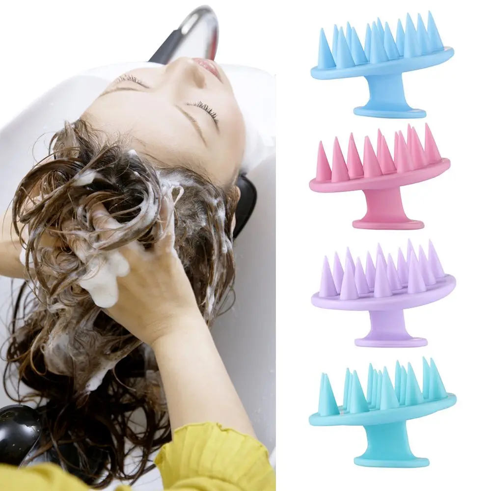 

For Bath Shower Grooming Shampoo Tool Head Scrubber Hair Comb Brush Hair Washing Cleaning Silicone Scalp Massager