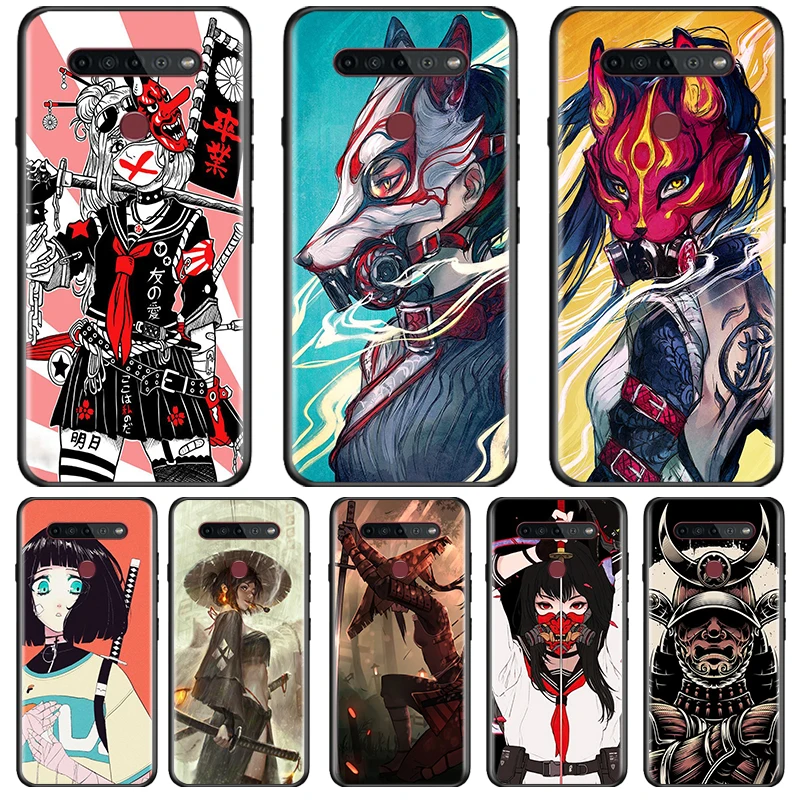 

Anime girl samurai Cover LG K92 K42 K22 K71 K61 K51S K41S K30 K20 2019 Q60 V60 V50 S V40 V30 G8 Black Phone Case