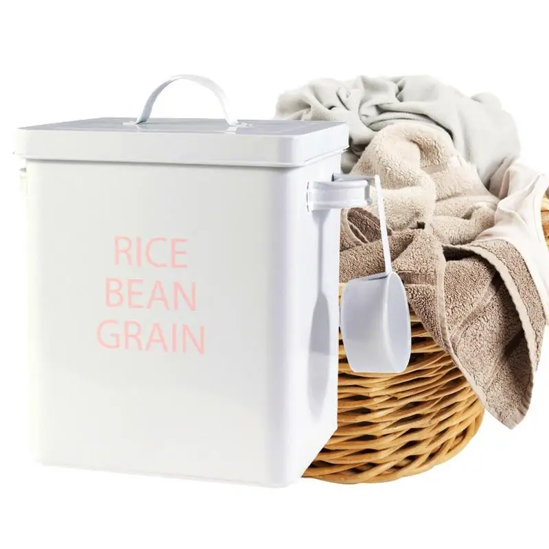 

6L Rice Bucket Multifunction Household Storage Cereal Box Kitchen Food Grain Rice Container Washing Powder Bucket