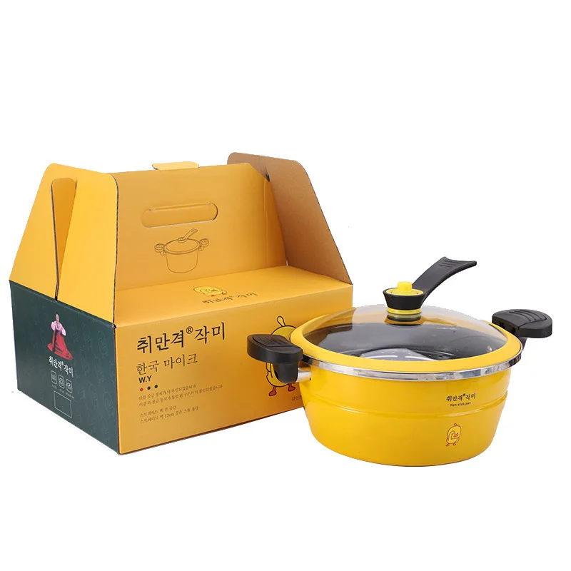 

28cm Kitchen Vacuum Micro Pressure Cooker Cookware Soup Meats Pot Gas Stove/open Fire Pressure Cooker Stew Pot, Non-Stick Pot