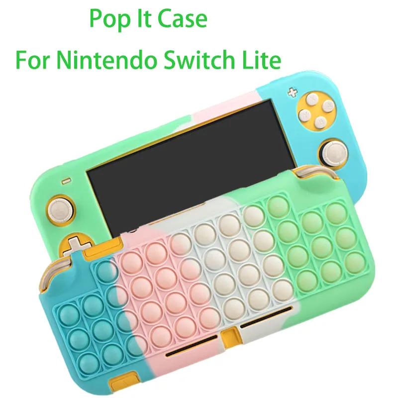 

Case for Nintendo Switch Lite Silicone Bubble Popper Fidget Toys Protective Covers For Nintend Switch Lite Gaming Accessories