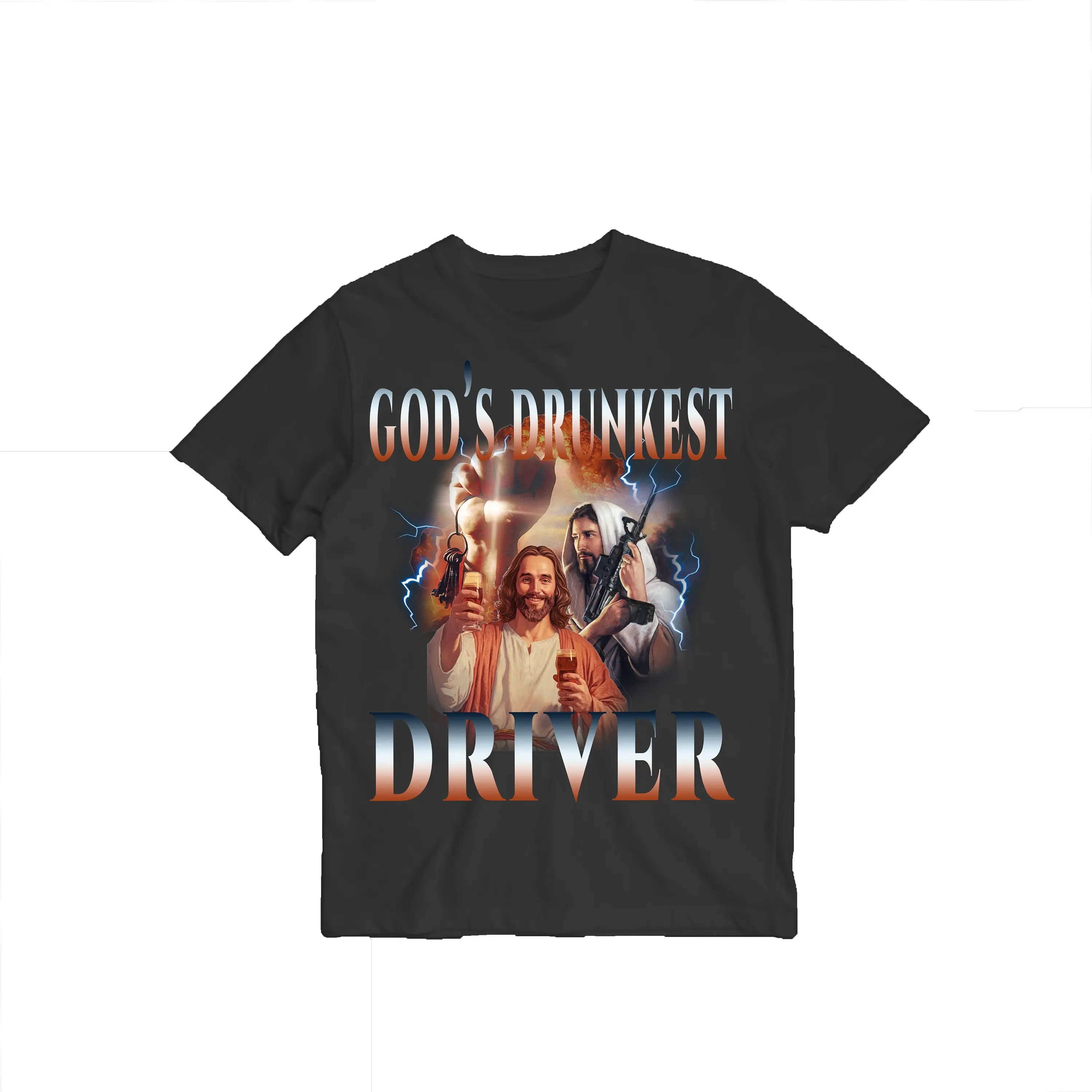 Забавная футболка с надписью God'S Drunkest Driver