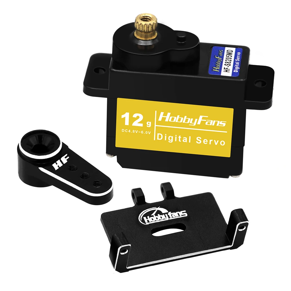 

12g RC Digital Steering Gear with Servo Mount 15T Arm Metal Gear Digital Steering Gear Servo Upgrade Parts for RC Car Boat Model