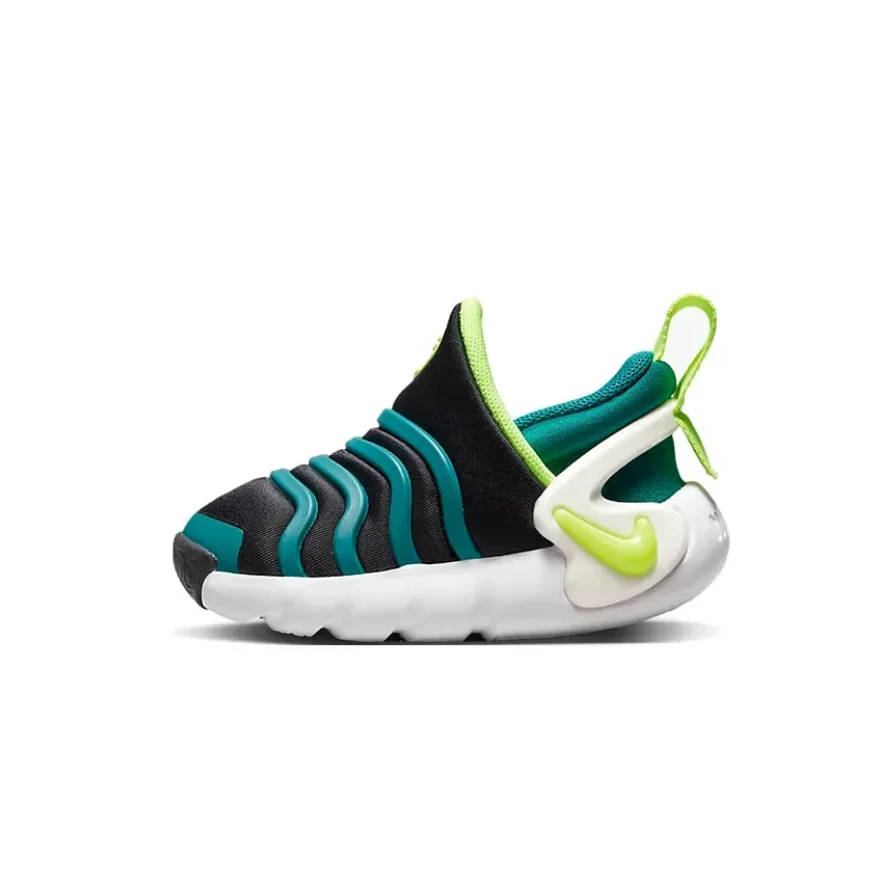 Повседневная обувь Nike Dynamo Go Flyease черного и зеленого цвета для младенцев малышей