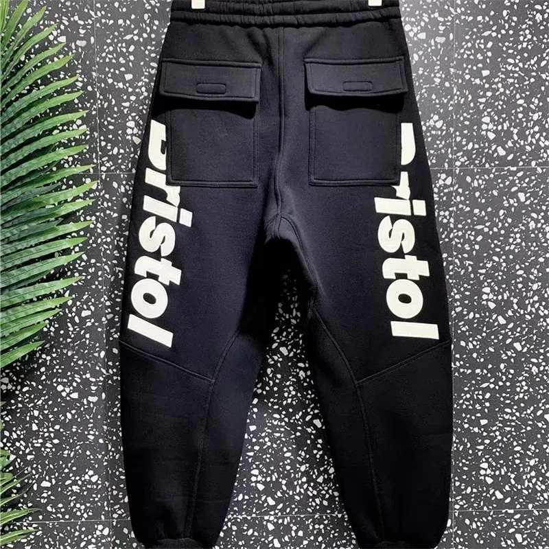 Fashion Autumn Winter New Casual Sweatpants Men Loose Letter Embroidered Thickened Baggy Pants For Man Sweatpants Trousers Homme images - 6