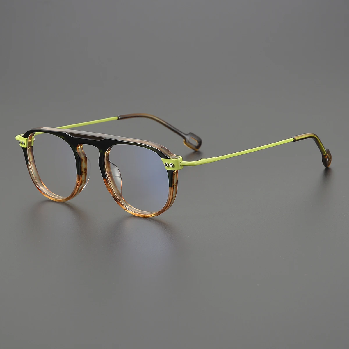 Высочайшее качество роскошные круглые очки из ацетата и титана оправа для очков