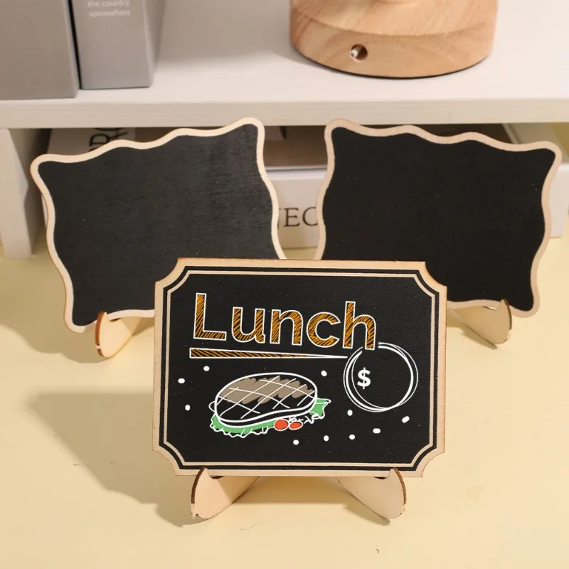 Портативная деревянная доска 10/1 шт. мини-доска для сообщений этикетка значок