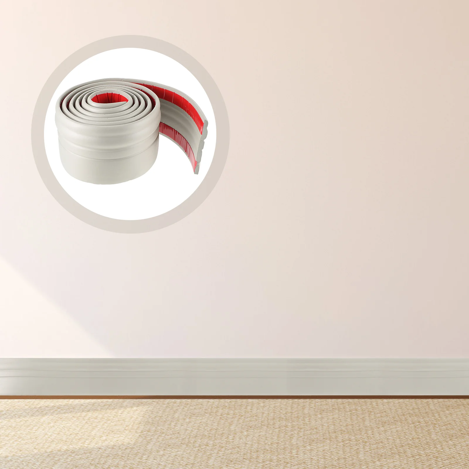 Плинтус самоклеящаяся плинтус серый декоративный виниловый настил Nbr