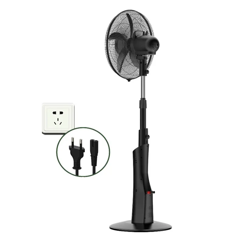 

16 inch AC DC Operation solar cooling fan with usb charging
