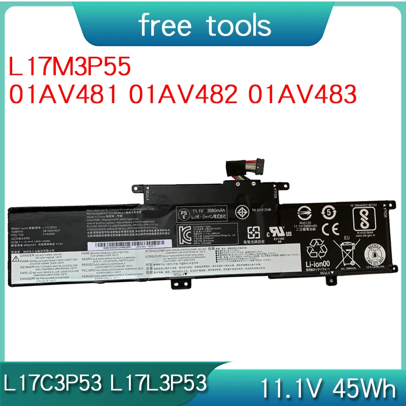 L17C3P53 L17M3P55 L17L3P53 Аккумулятор для ноутбука Lenovo ThinkPad Yoga L380 S2 2018 L380-20M700 20M500 01AV481 01AV482