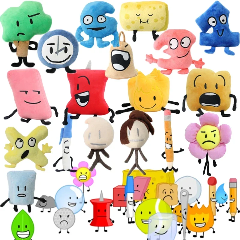 60-стиль Battle For Dream Island плюшевые игрушки две четыре X подушки игольчатый кубик льда