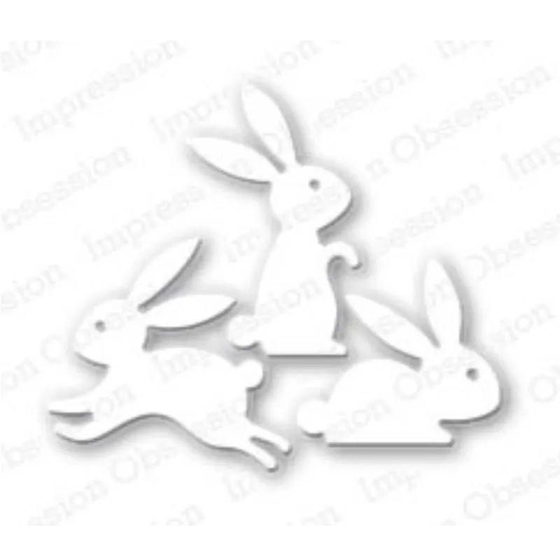 

February Bunny Easter New Metal Cutting Dies Scrapbook Embossed Make Paper Card Album Diy Craft Template Decoration 2023 Arrival