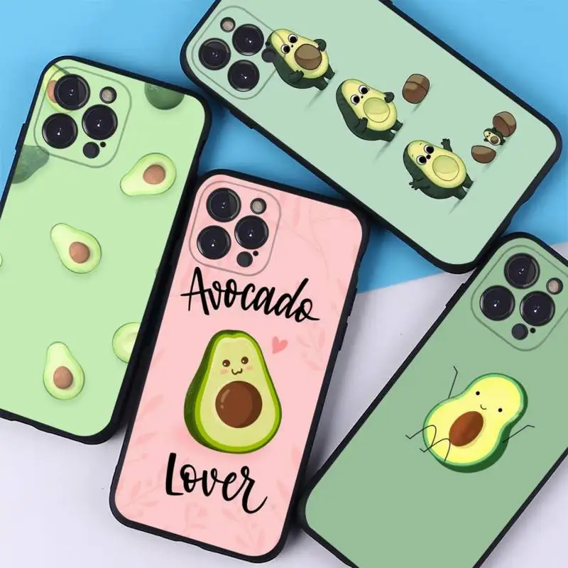 

Cute Avocado Phone Case For iPhone 14 11 12 13 Mini Pro XS Max Cover 6 7 8 Plus X XR SE 2020 Funda Shell