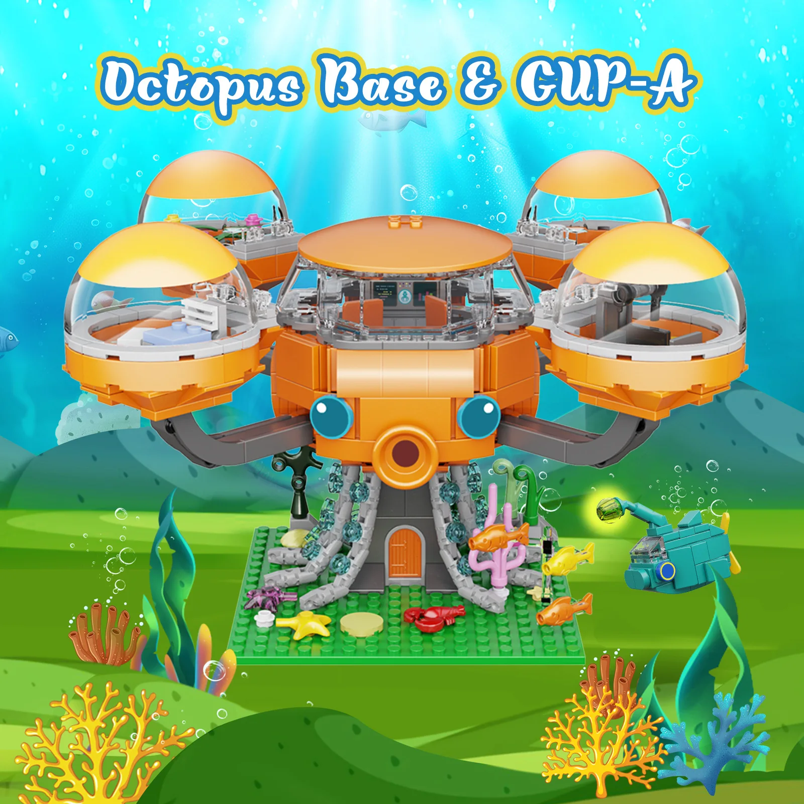 BuildMOC Sea World Octopus Fort ABP Модель Строительный блок Игрушка