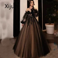 xijun appliques sweetheart evening dresses a line backless layers lace up party dresses exquisite embroidery vestidos de noche