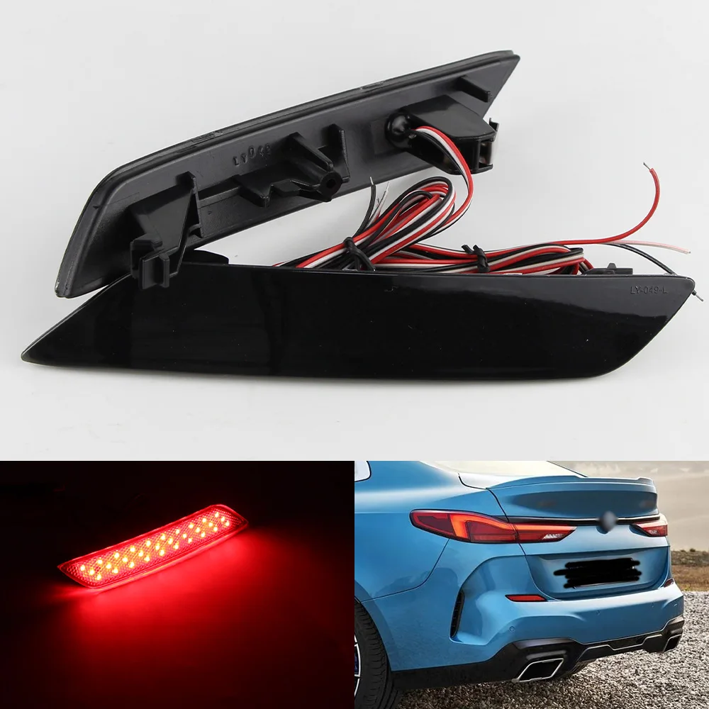 

2PCS RED/Smoke Lens For 2013-2015 Honda Civic Sedan LED Rear Tail Bumper Reflector Brake Lights OEM:33505-TR0-A51, 33555TR0A51