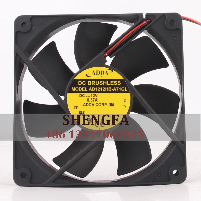 ADDA чехол вентилятор с двумя шарикоподшипниками Φ 120*120*25 мм 12 В 12025 А, инверторный охлаждающий вентилятор