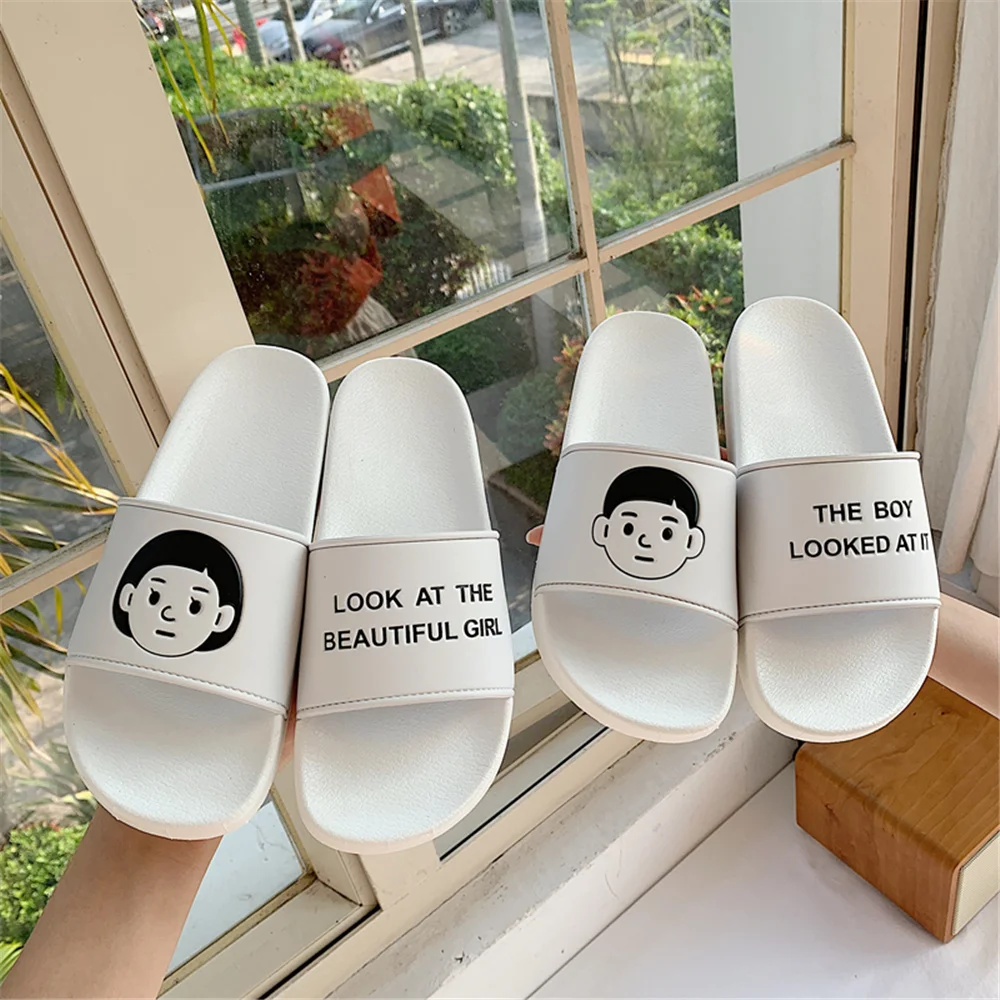 2023 Fashion New Style Flat Slippers Women Summer One Word Sandals Slippers Summer Beach Ins Korean Indoor Home Sandals Slippers