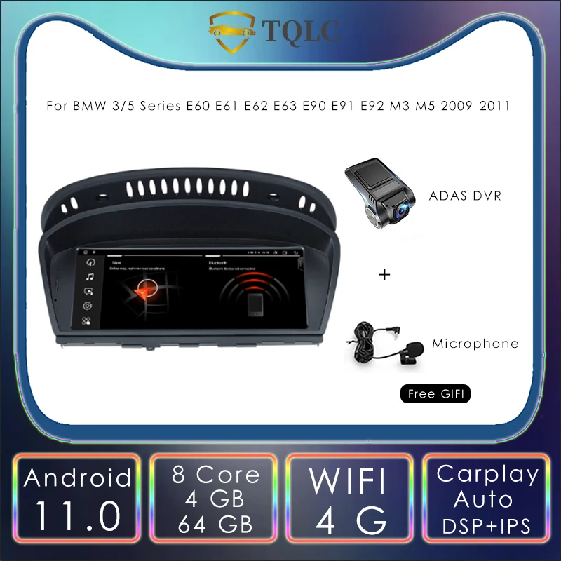 

Car Stereo Radio Android 10.25'' For BMW 35 Series E60 E61 E62 E63 E90 E91 E92 M3 M5 2009-2011 Multimedia Navigation Head Unit