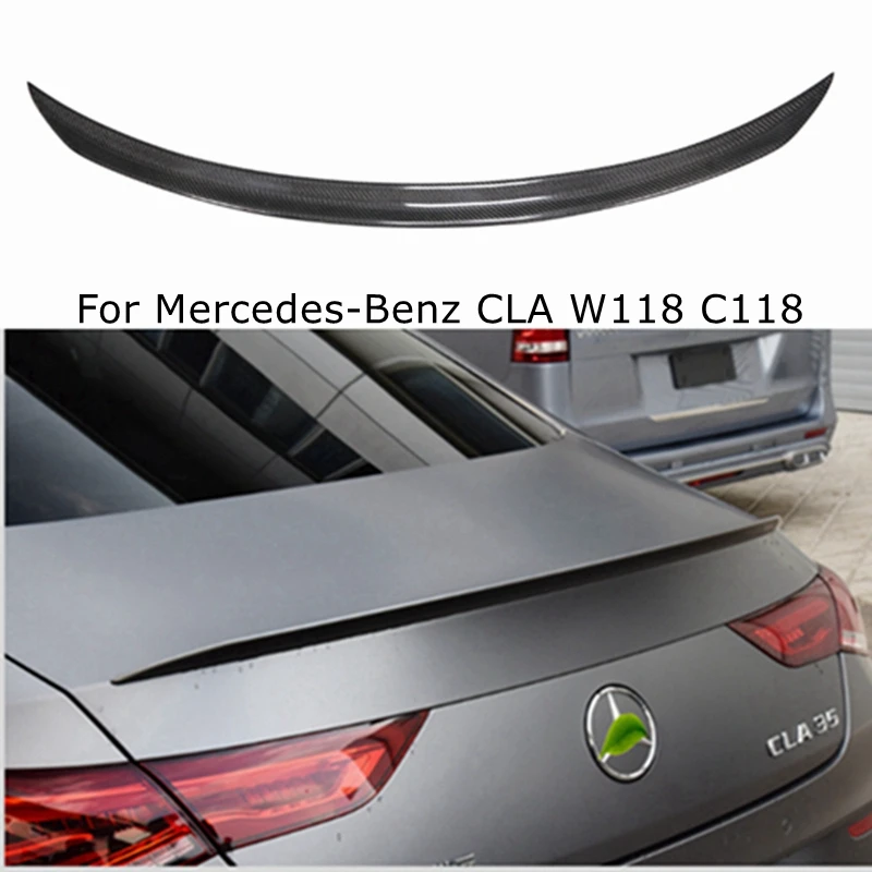 

For W118 C118 Carbon Fiber Rear Trunk Spoiler For Mercedes Benz CLA Class CLA35 CLA180 CLA200 CLA250 CLA45 AMG Line 2019-2023