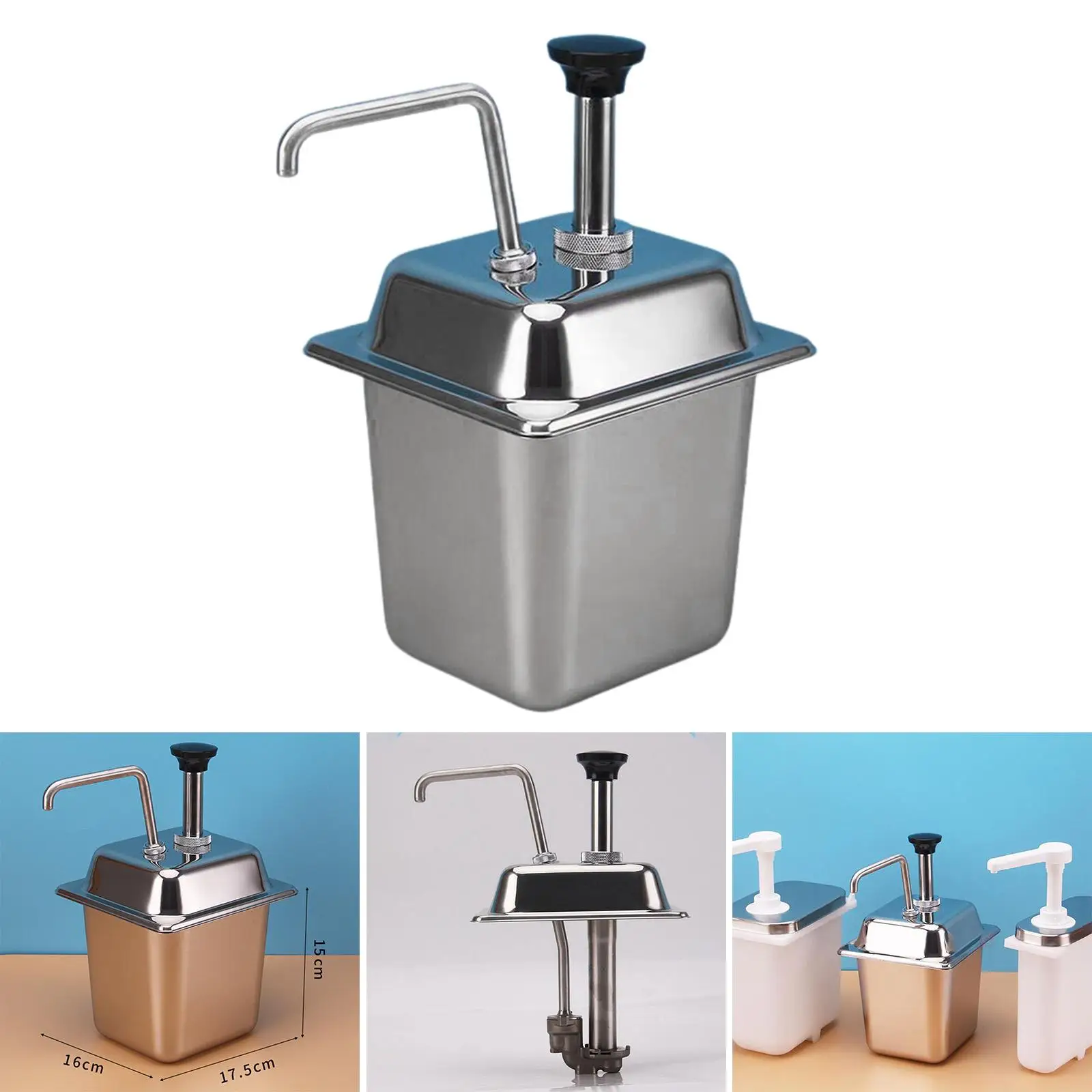 

2.3L Sauce Dispenser Pump Flexible Heads Sauce Squeeze Condiment Dispensing Tool for Restaurant