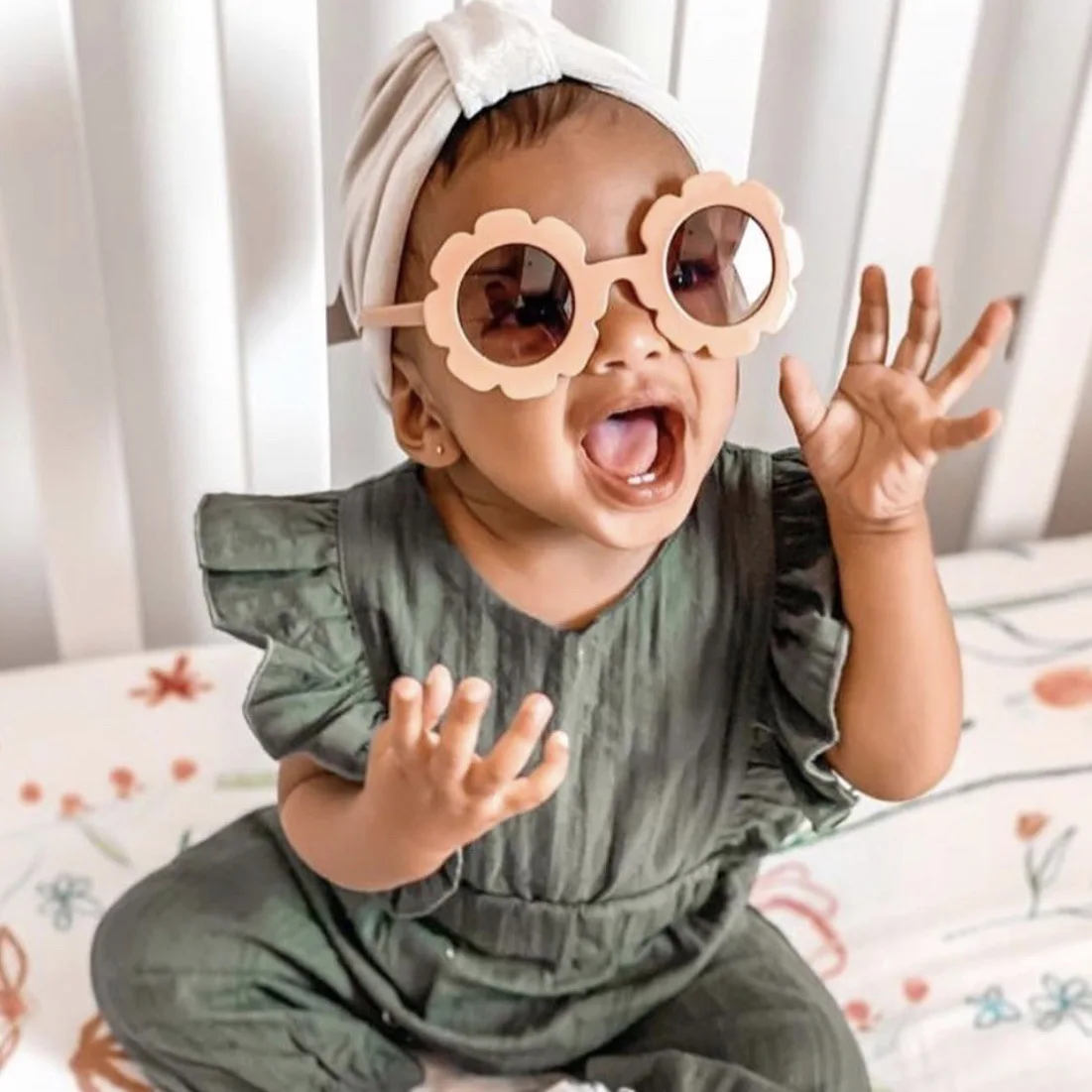 

New Children Sunglasses Sun Flower Round Cute Kids Sun Glasses for Boys Girls Ultraviolet-proof Baby Sunglasses Lovely Eyeglass