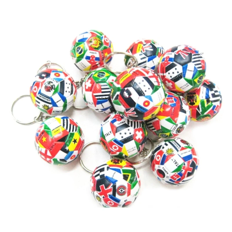 

World Flag Football Keychain Soccer Pendant Sports Souvenirs Bag Hanging-Decor