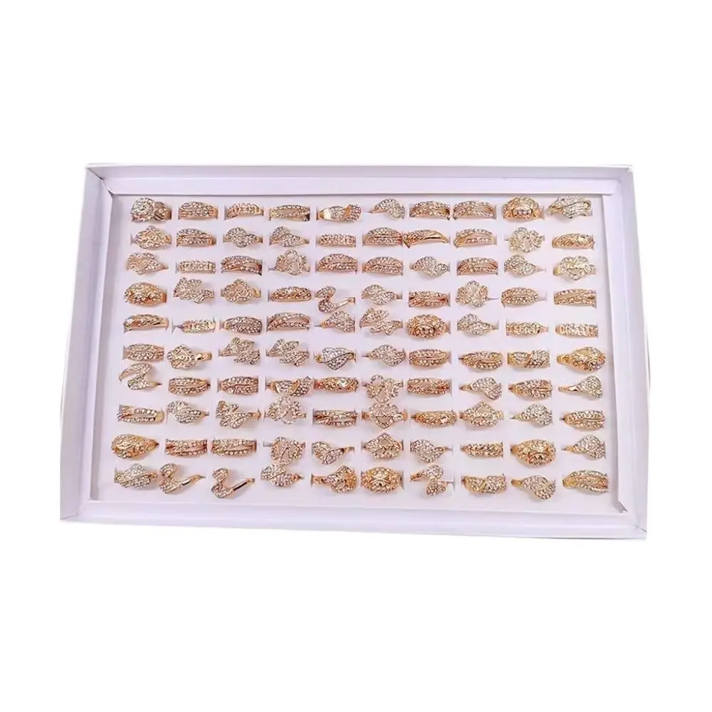 

5 Pieces Luxury Rings for Women Brand New in Boho Style Party Jewelry Accessories Charm Men Proposal Love Gift Mix Wholesale