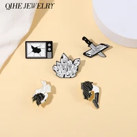 punk gothic enamel pins broken tv phone crying crystal girl personality brooches badges backpack decoration gift for women men