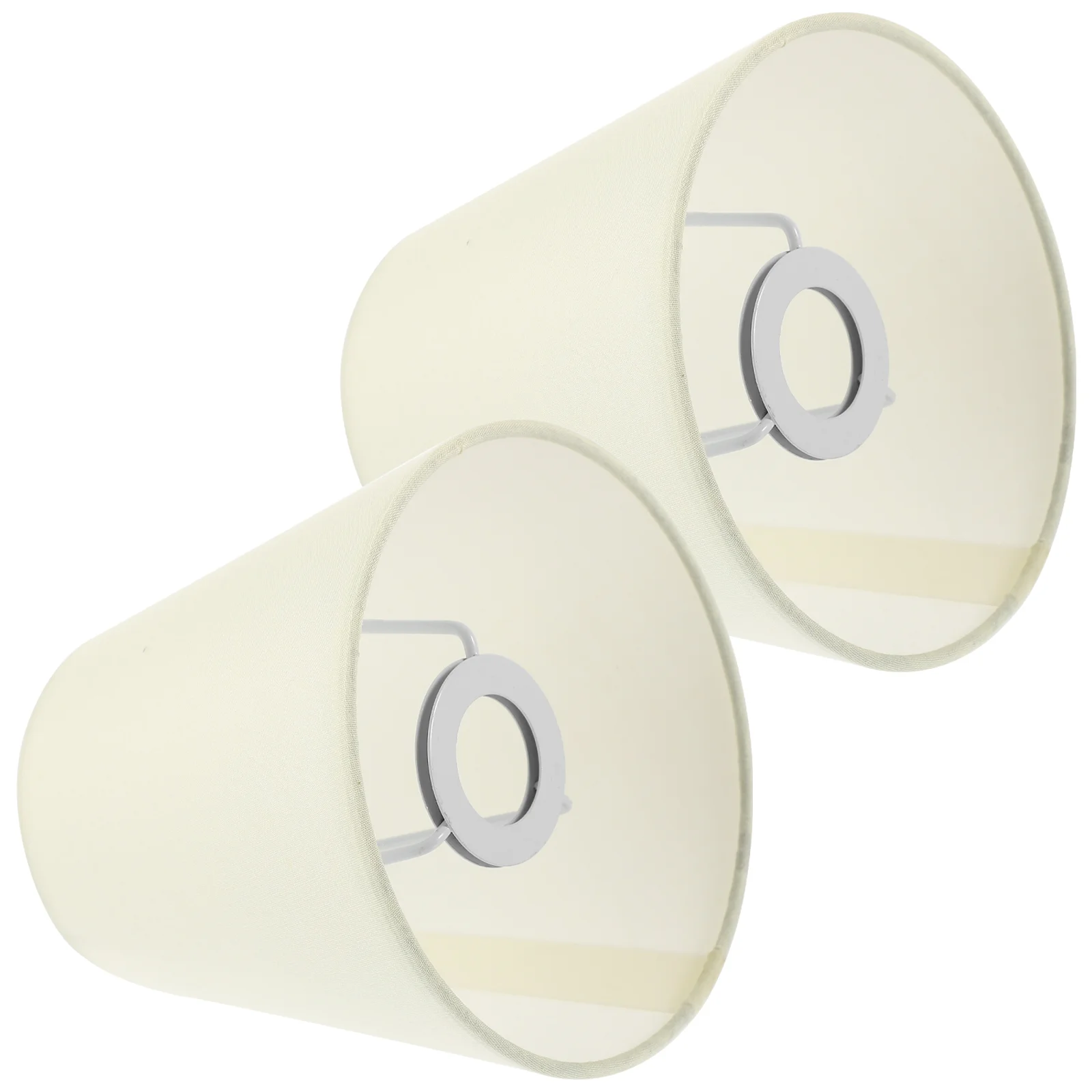 

2 Pcs White Chandelier Table Lamps Lampshade Drum Lamp Shades Fabric Lampshade Lamp Cover Cloth Lampshade