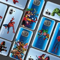 spiderman marvel hulk clear case for mi poco x3 nfc 12 11 lite 10t pro luxury smartphone cover m3 f1 11t 10 5g 12x 9t 11x shell