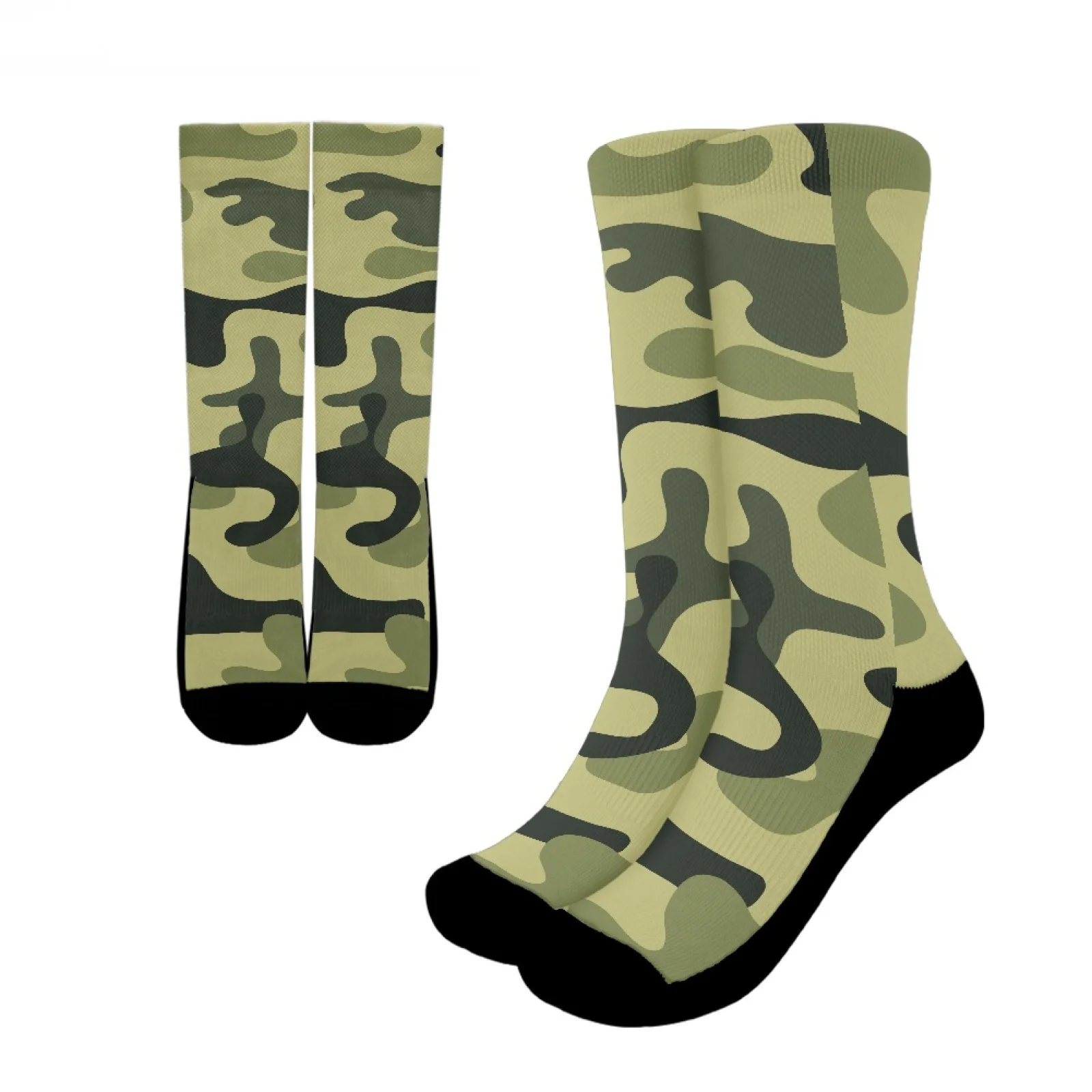 

Unisex Camouflage Long-Tube Sports Socks Skin-Friendly And Breathable Soft Polyester Crew Socks Fit Give Friend Birthday Present