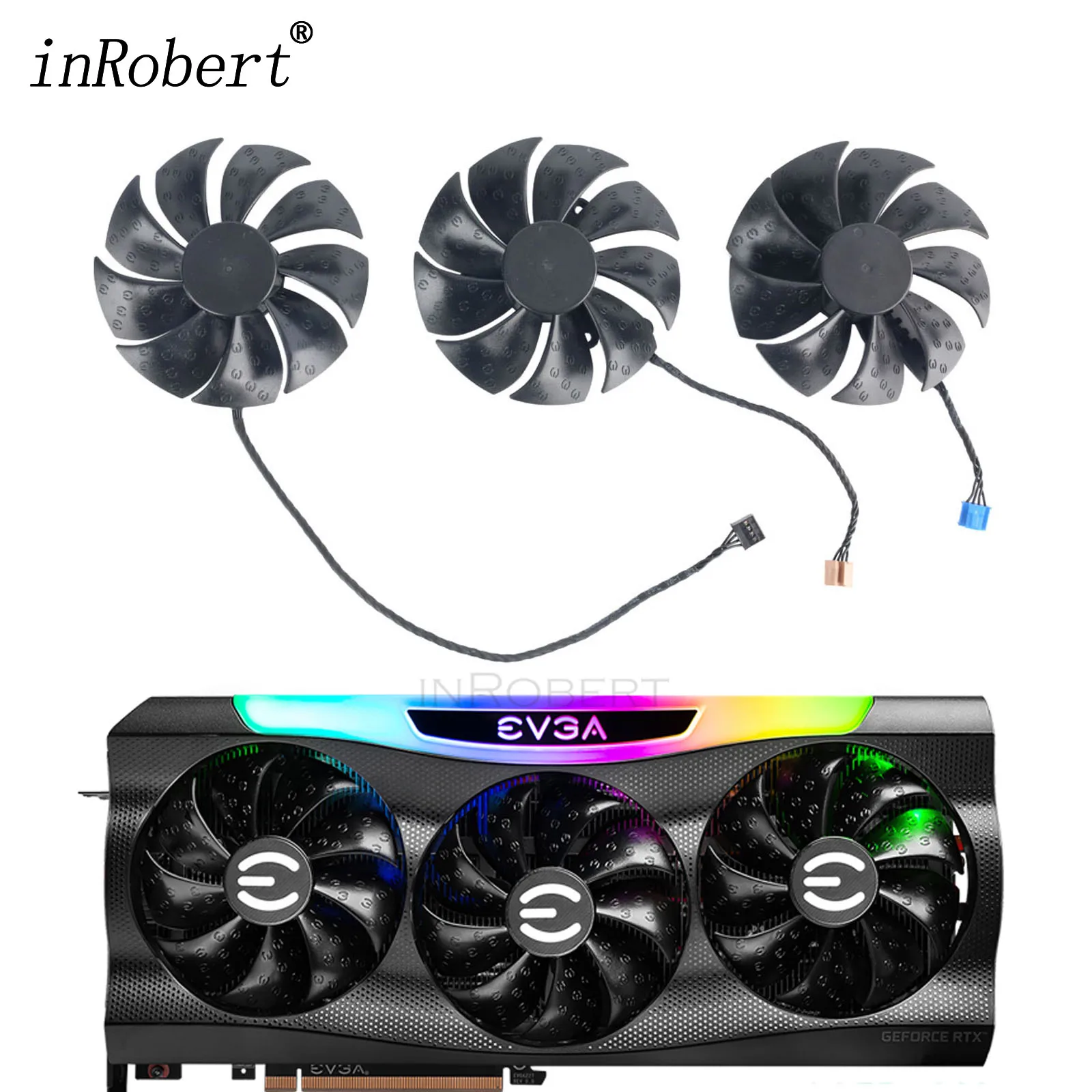 

87MM T129215SU 12V 0.50A 4Pin Graphics Card Fan For EVGA RTX 3070 3080 Ti 3090 FTW3 ULTRA GAMING GPU Cooler