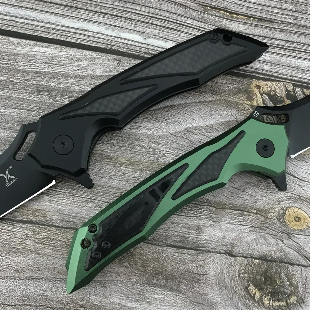 HUAAO GC003 EDC D2 Стальной Складной Карманный Нож T6 Алюминиевая Ручка Из Углеродного