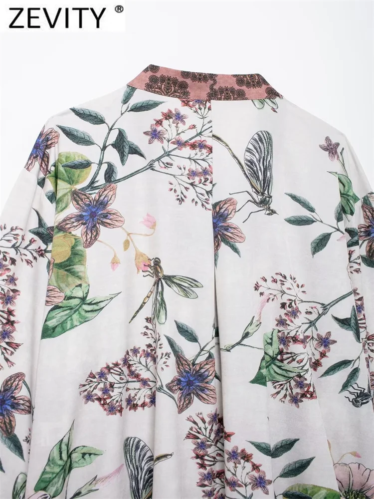 Zevity женское винтажное кимоно с крестом и v-образным вырезом в стиле пэчворк