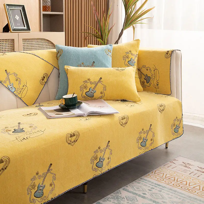 Нескользящее универсальное и многоразмерное диванное полотенце из синели