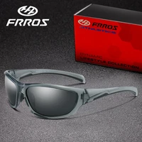 frros brand polarized fishing sunglasses mens outdoor sport wrap goggles photochromic lens colorful mirror shades eyewear uv400