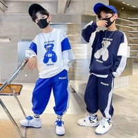 boys suit sweatshirts%c2%a0pants cotton 2pcssets%c2%a02022 lovely spring autumn thicken teenager kid outdoor plus size children clothing