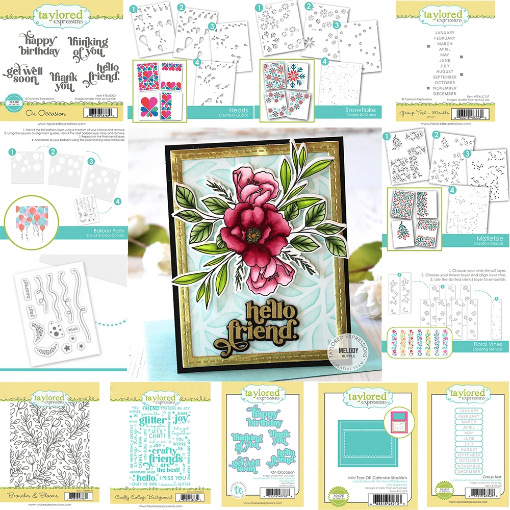 2022 веток и цветов ремесленный коллаж фон на случай металлические Вырубные штампы