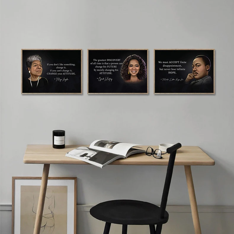 Лидер продаж черная зернистая Фреска с цитатами на английском языке персонаж