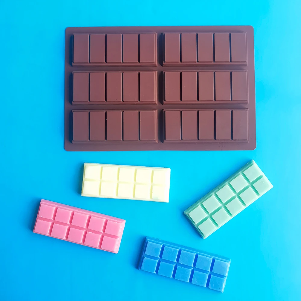 

6 Cavity Cake Mold Rectangular Chocolate Silicone Moulds DIY Handmade Soap Mold Moon Cake Decorate Baking Mould Cube Tray Ice